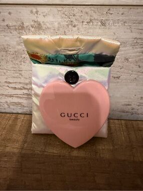 Authentic GUCCI beauty Mirror heart shaped pink color